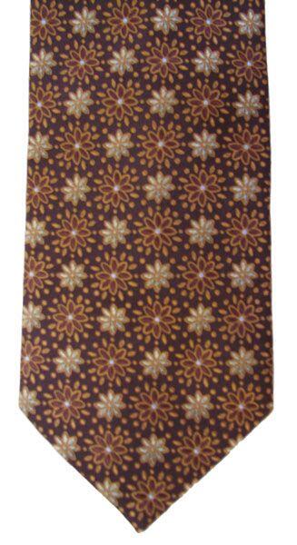 Søren Skifter slips - brun med mønster