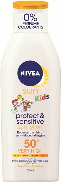 Protect And Sensitive Kids Solkrem Faktor 50 (200ml) - Nivea