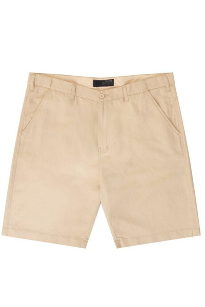 Beige linshorts (Adapt-a-Waist) - Ed Baxter