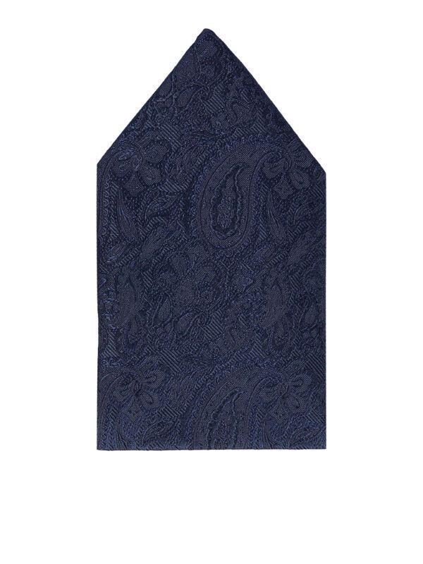 100% silke - mørk marineblå