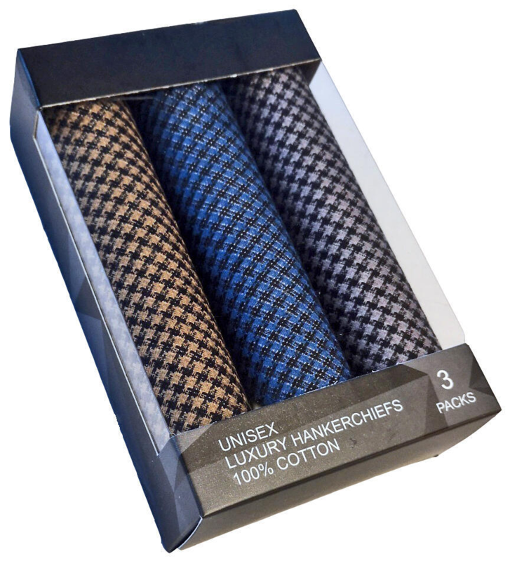 sand/blå/grå houndstooth-mønster