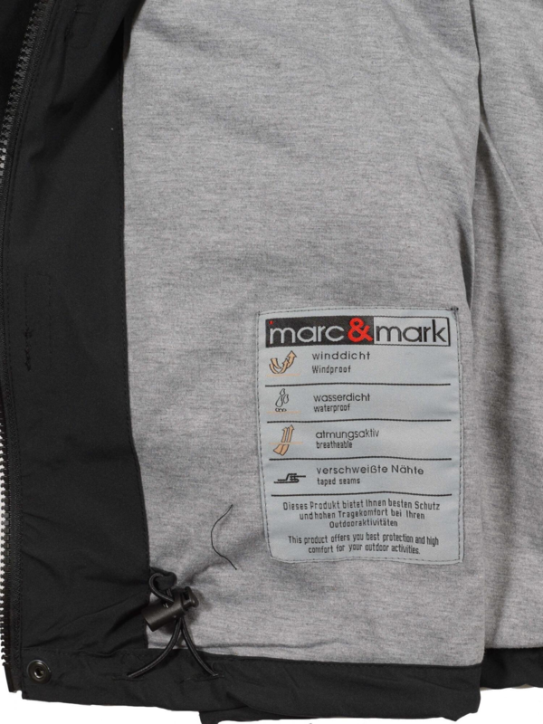 Funksjonell regnjakke / vindjakke (Svart)