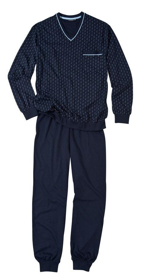 Navyblå med mønster