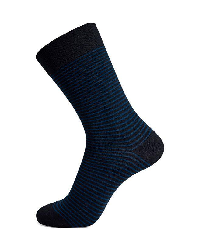 Svarte med navyblå striper