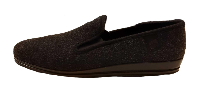 Sorte hjemmesko - ytterside