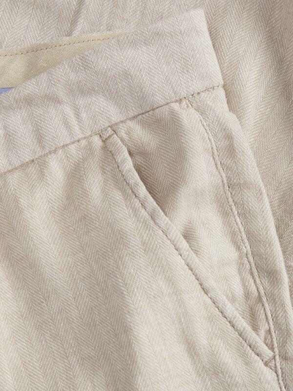 Beige/fiskebensmønster - Lomme