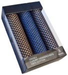 sand/blå/grå houndstooth-mønster