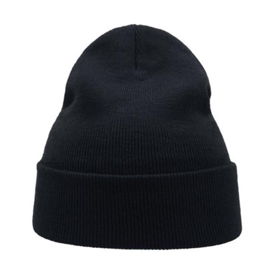 Navy blå strikket beanie